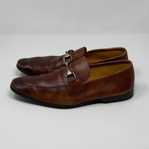 Magnanni Tazon Bit Loafers Mens 10 EU 43 Cognac Brown Leather Dress Shoes Luxury main image 14